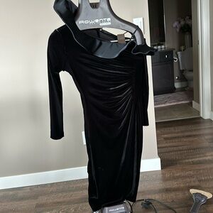 Armani collection size 8 one shoulder velvet dress